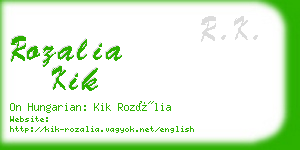 rozalia kik business card